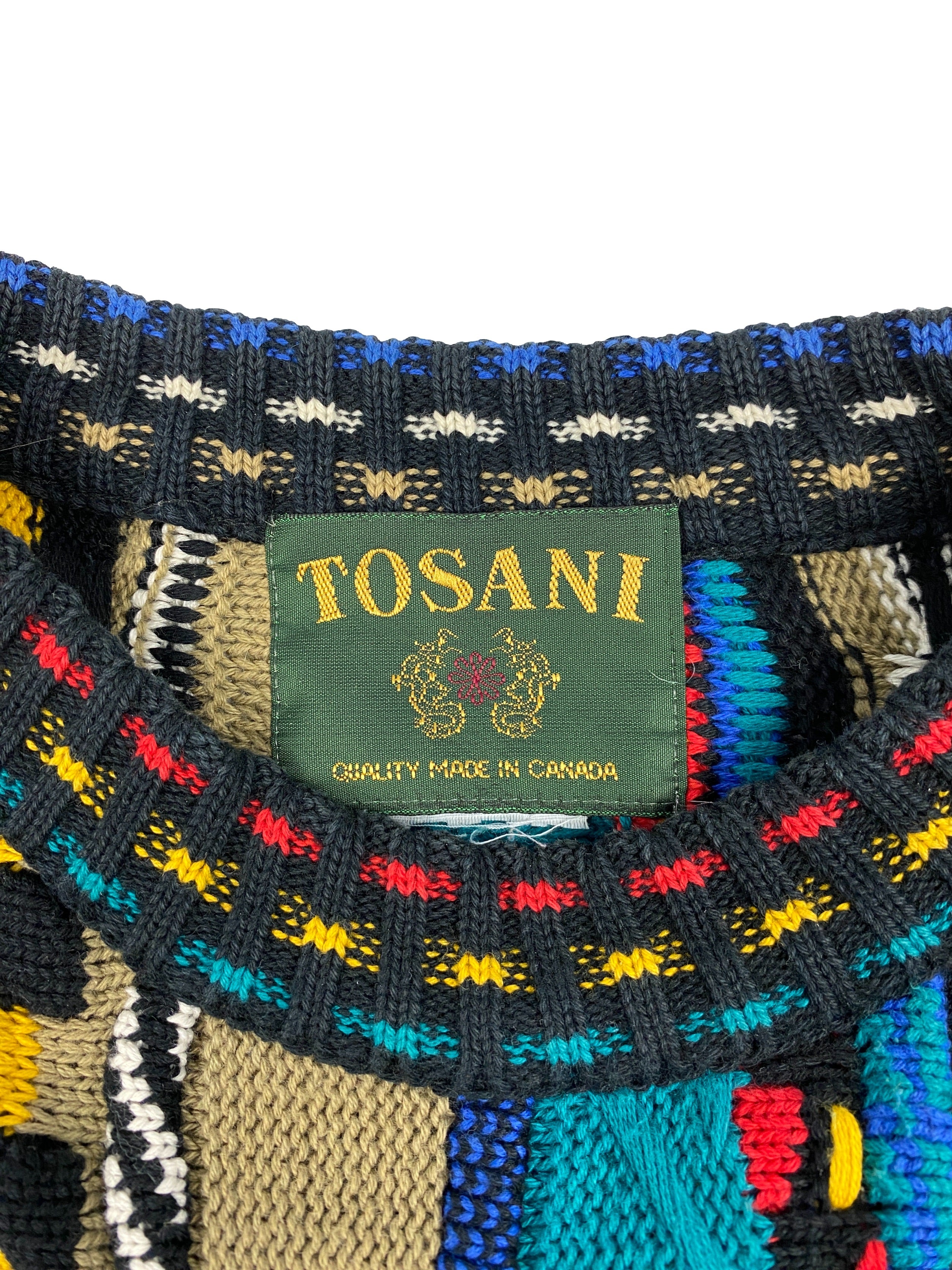 Vintage Coogi Style Tosani Multi-Coloured Sweater