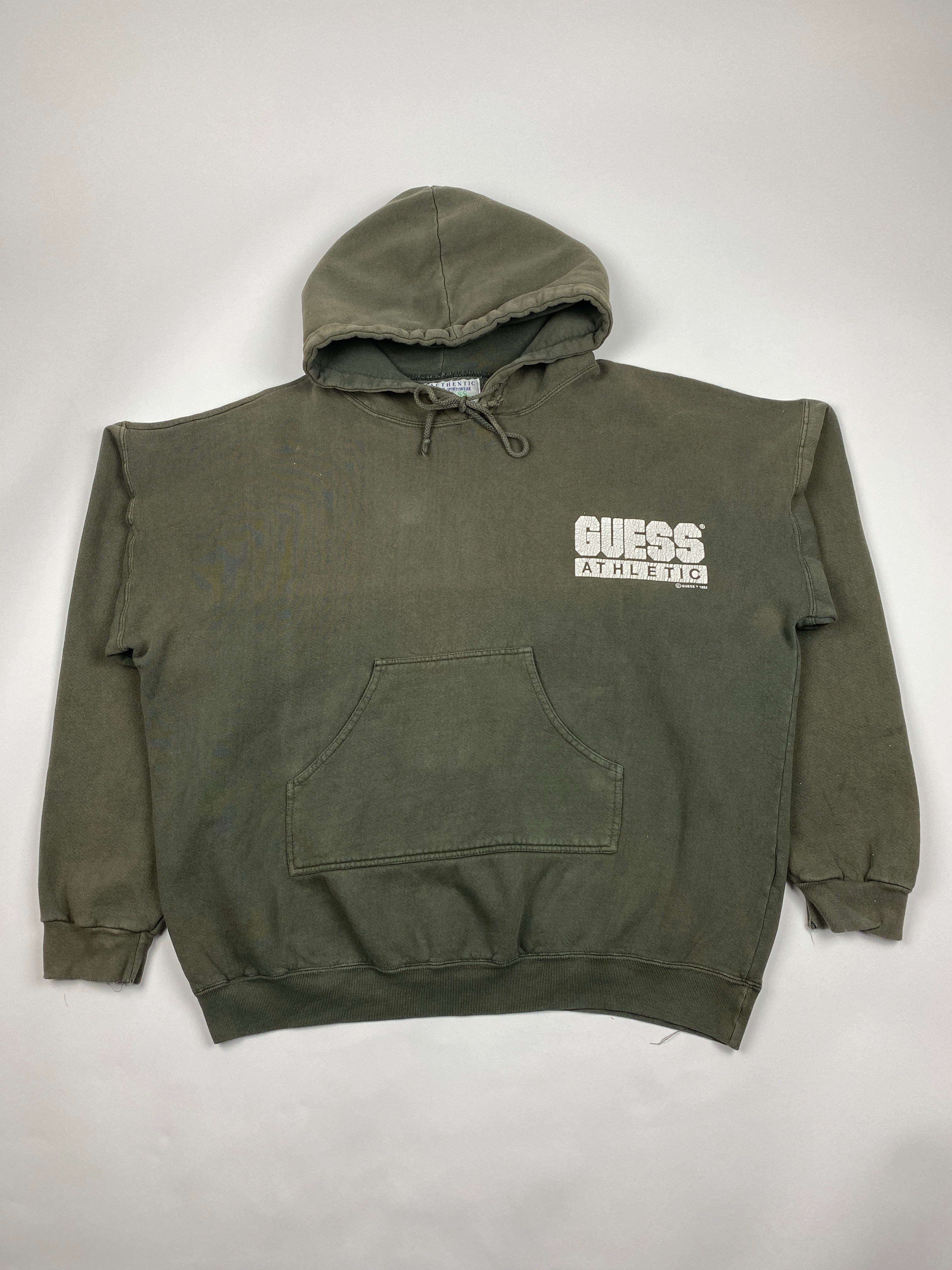 Vintage Boxy Guess Athletic Green Hoodie