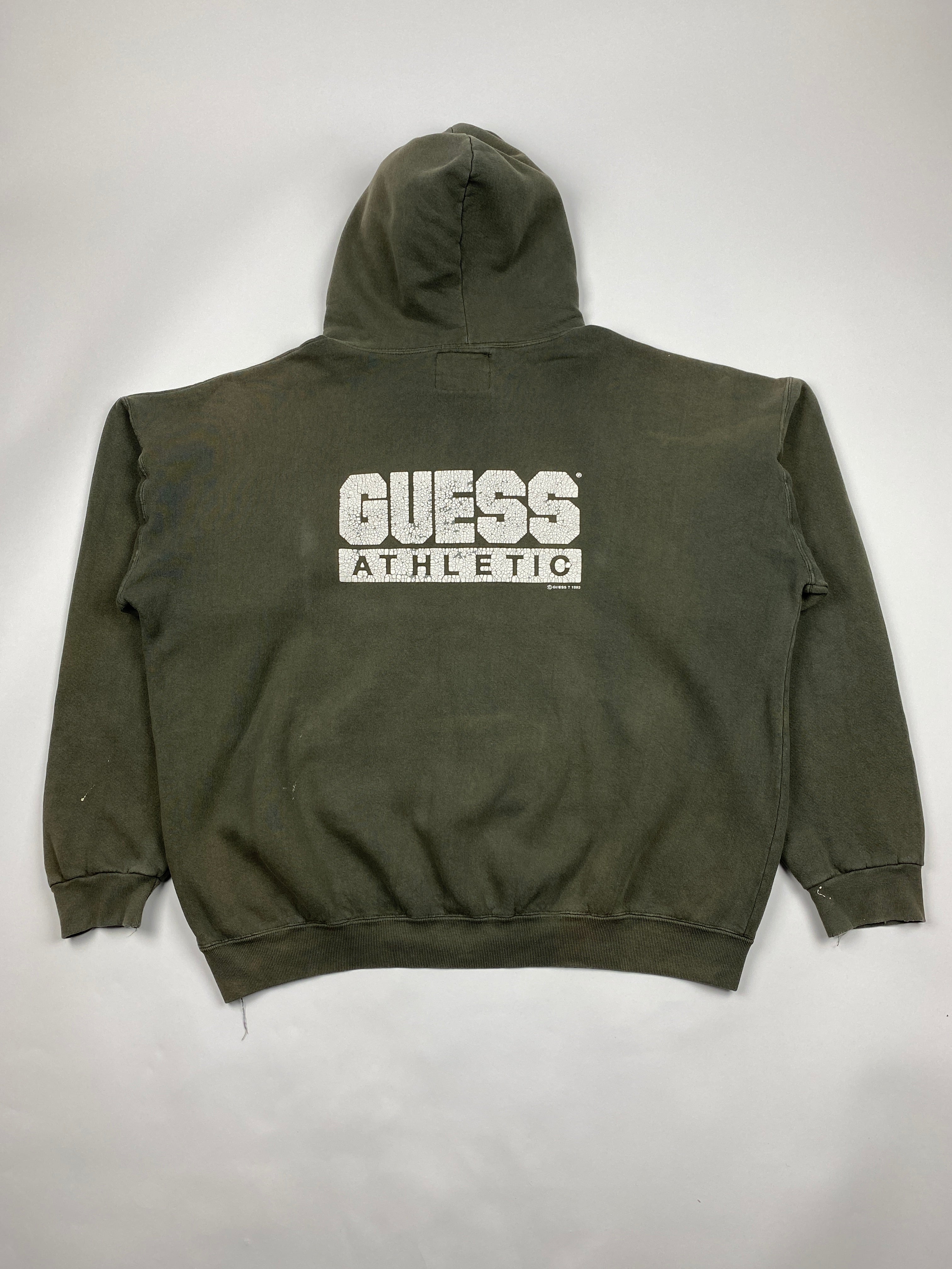 Vintage Boxy Guess Athletic Green Hoodie