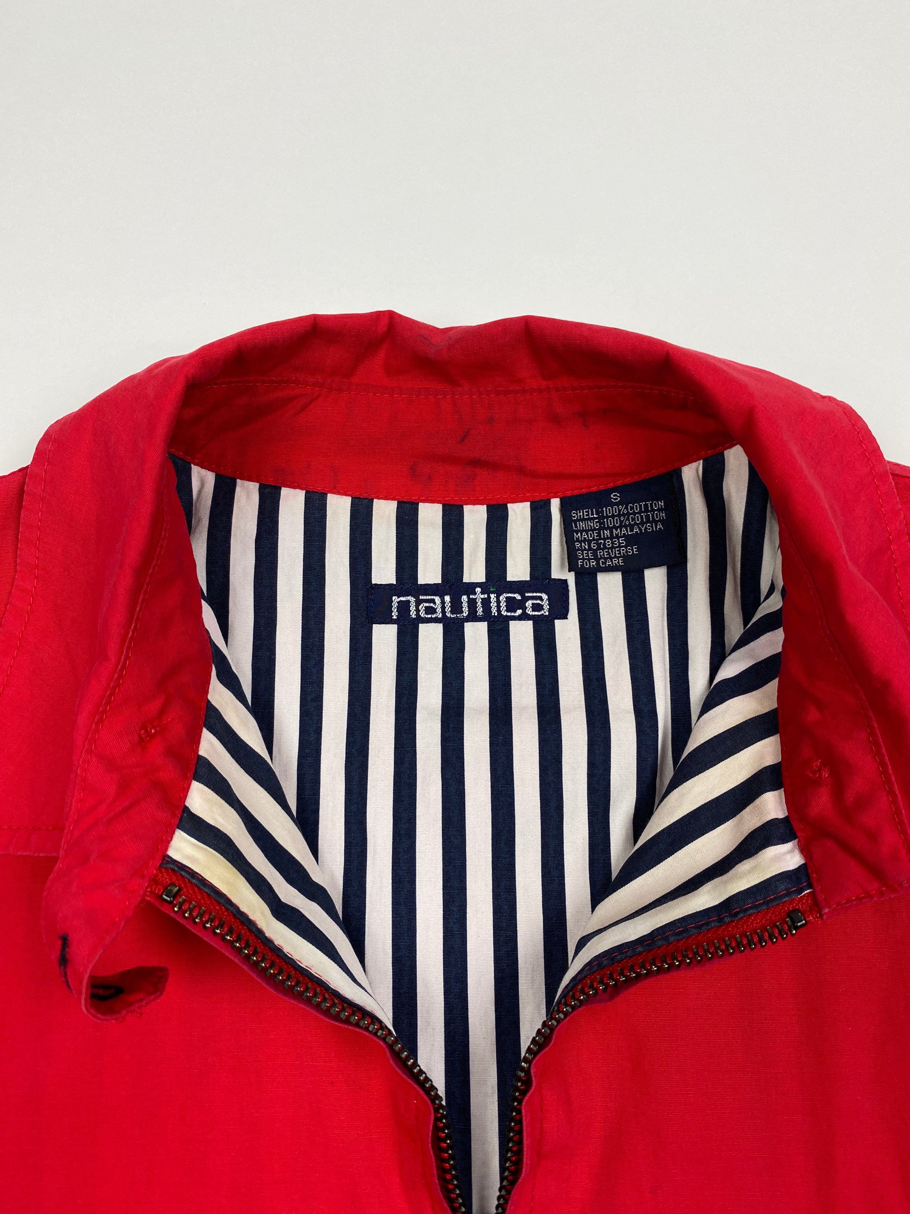 Vintage Stripe Lined Red Nautica Jacket