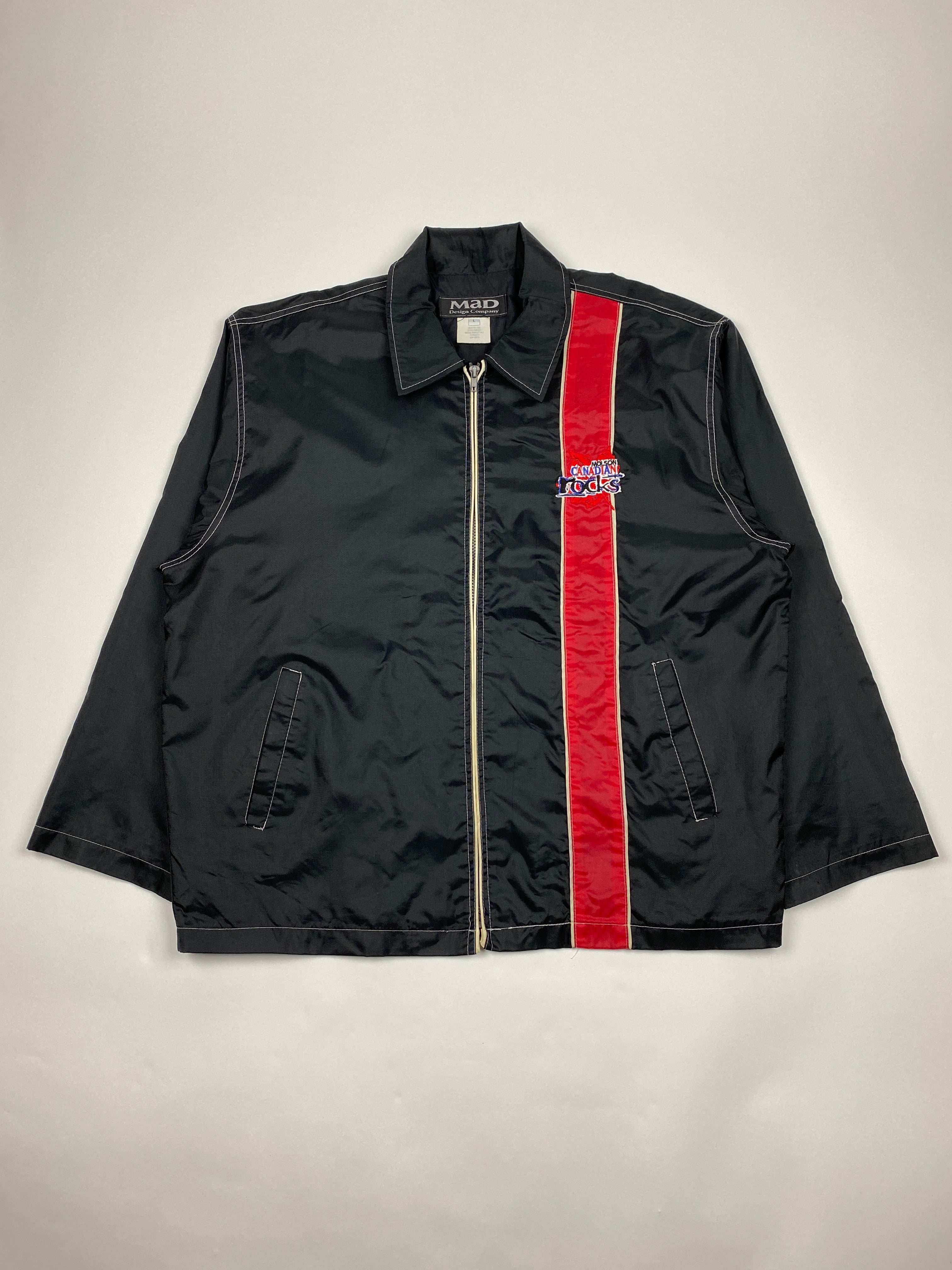 Vintage Canadian Molson Black and Red Windbreaker