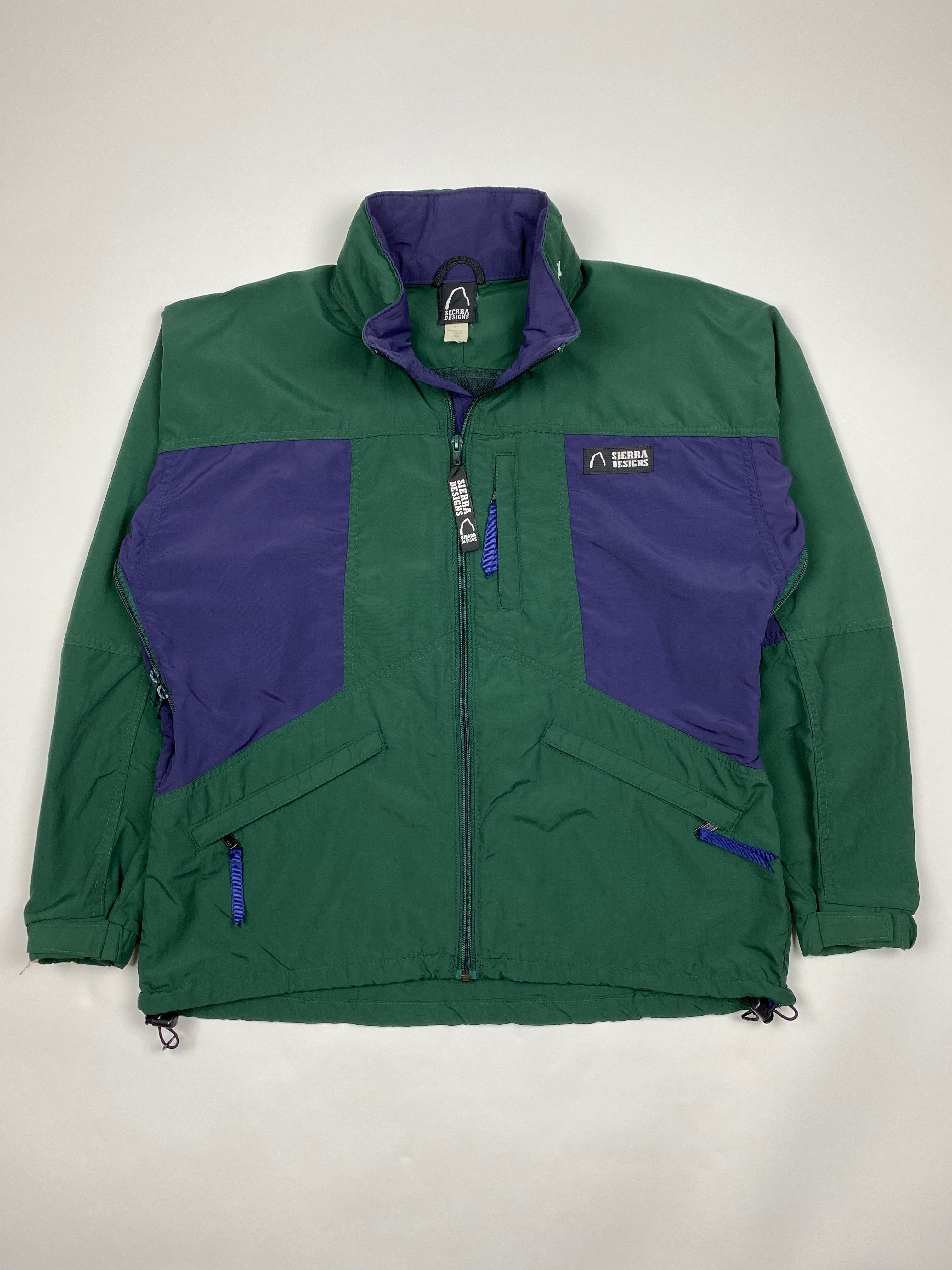 Vintage Sierra Design Technical Green and Purple Windbreaker