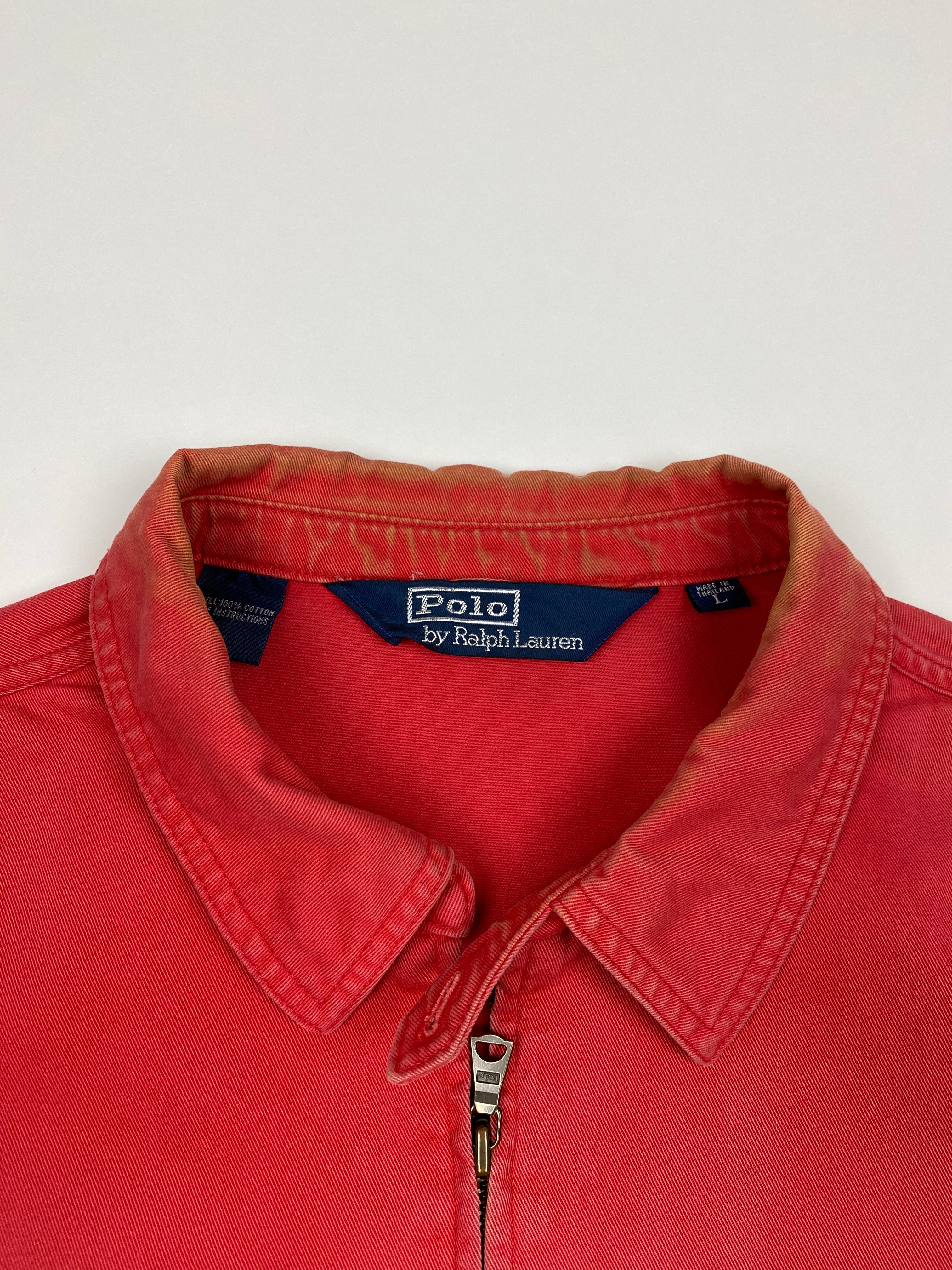 Vintage Faded Red Polo Ralph Lauren Harrington Jacket