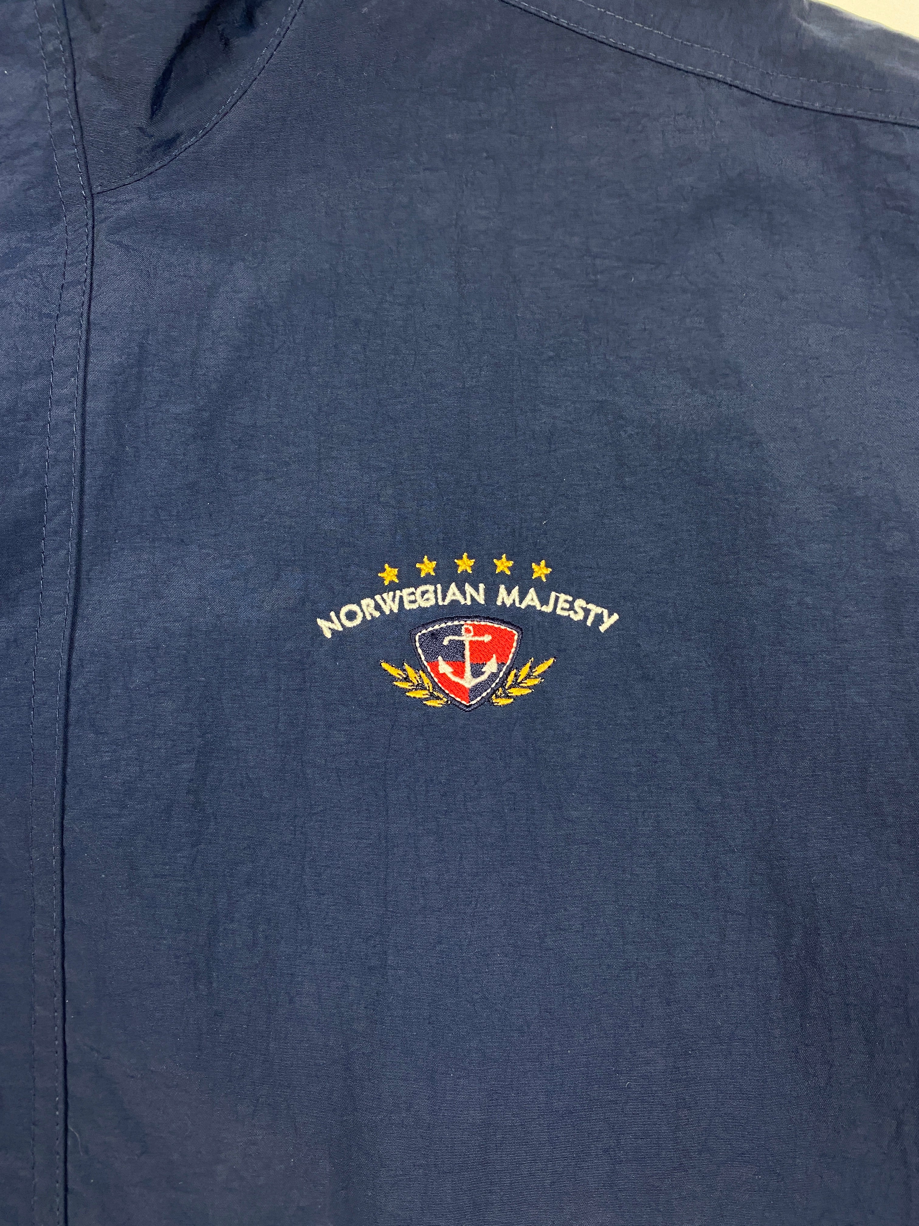 Vintage Navy Norwegian Majesty Gear Windbreaker