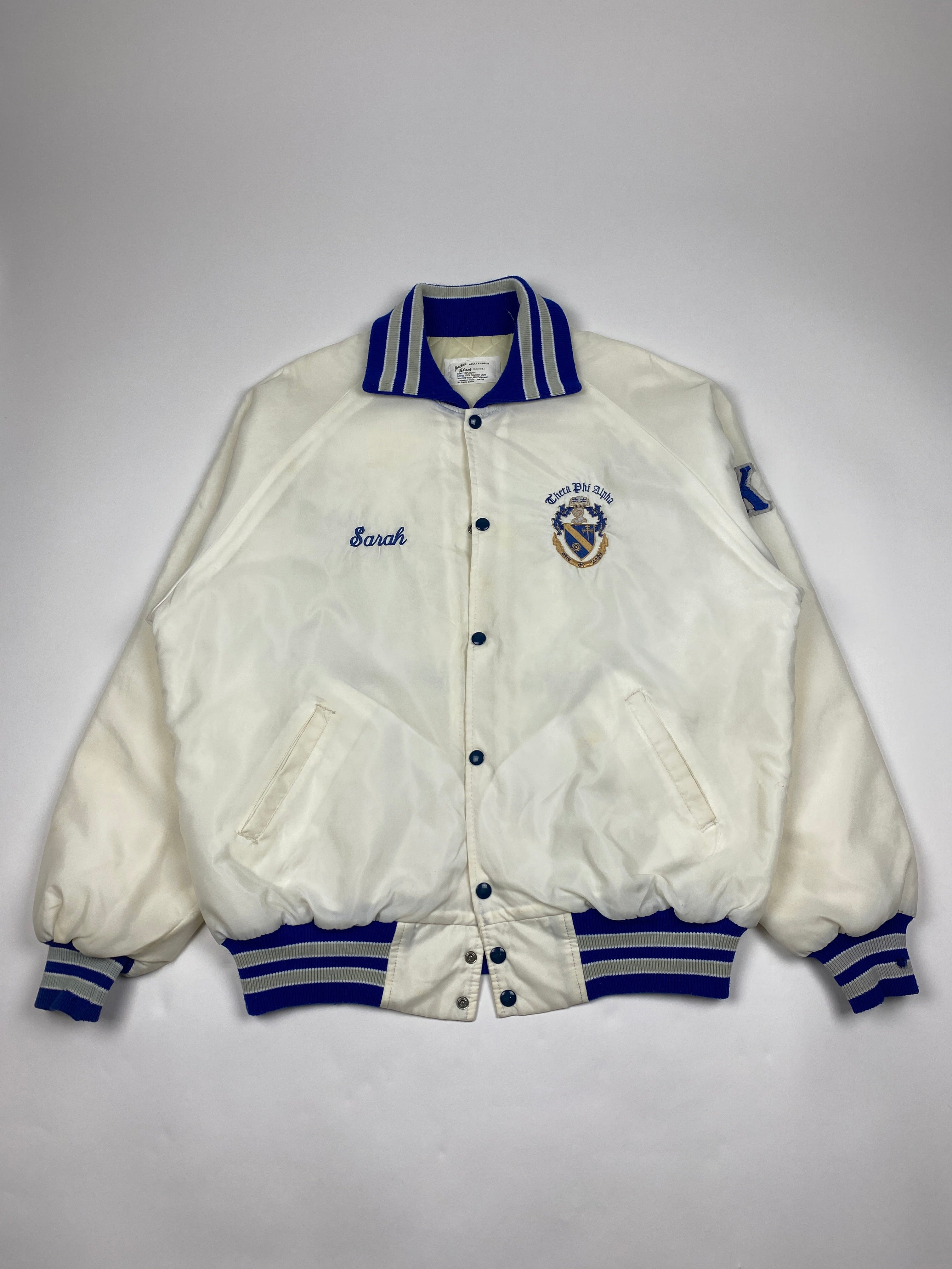 Vintage Clarion University Theta Phi Alpha Fraternity Varsity Jacket