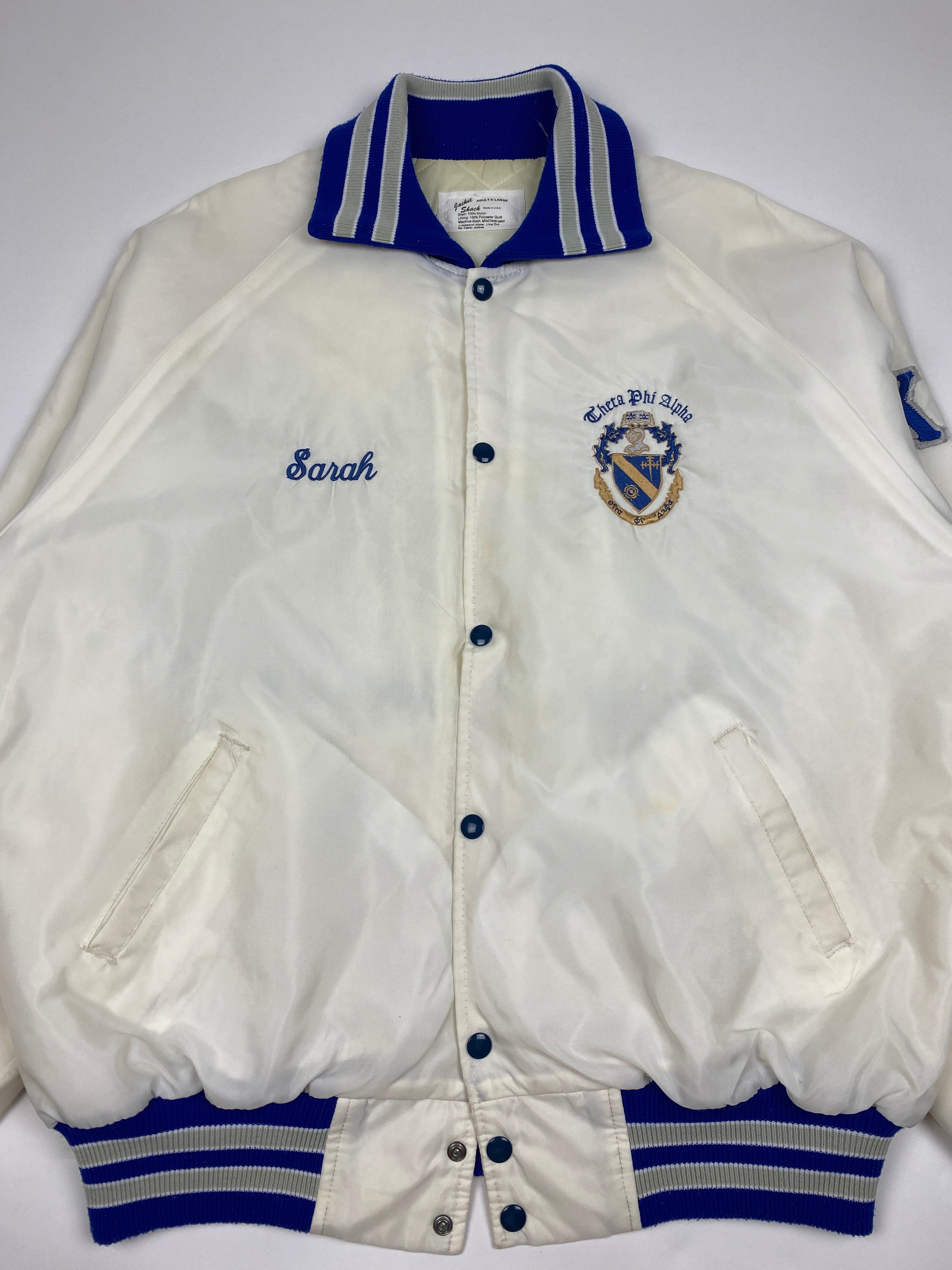 Vintage Clarion University Theta Phi Alpha Fraternity Varsity Jacket