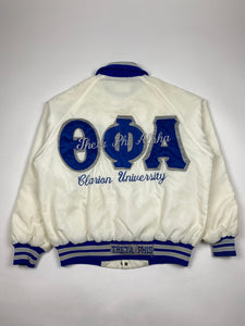 Vintage Clarion University Theta Phi Alpha Fraternity Varsity Jacket