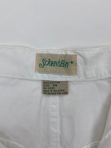 Vintage St John's Bay White Cargo Shorts