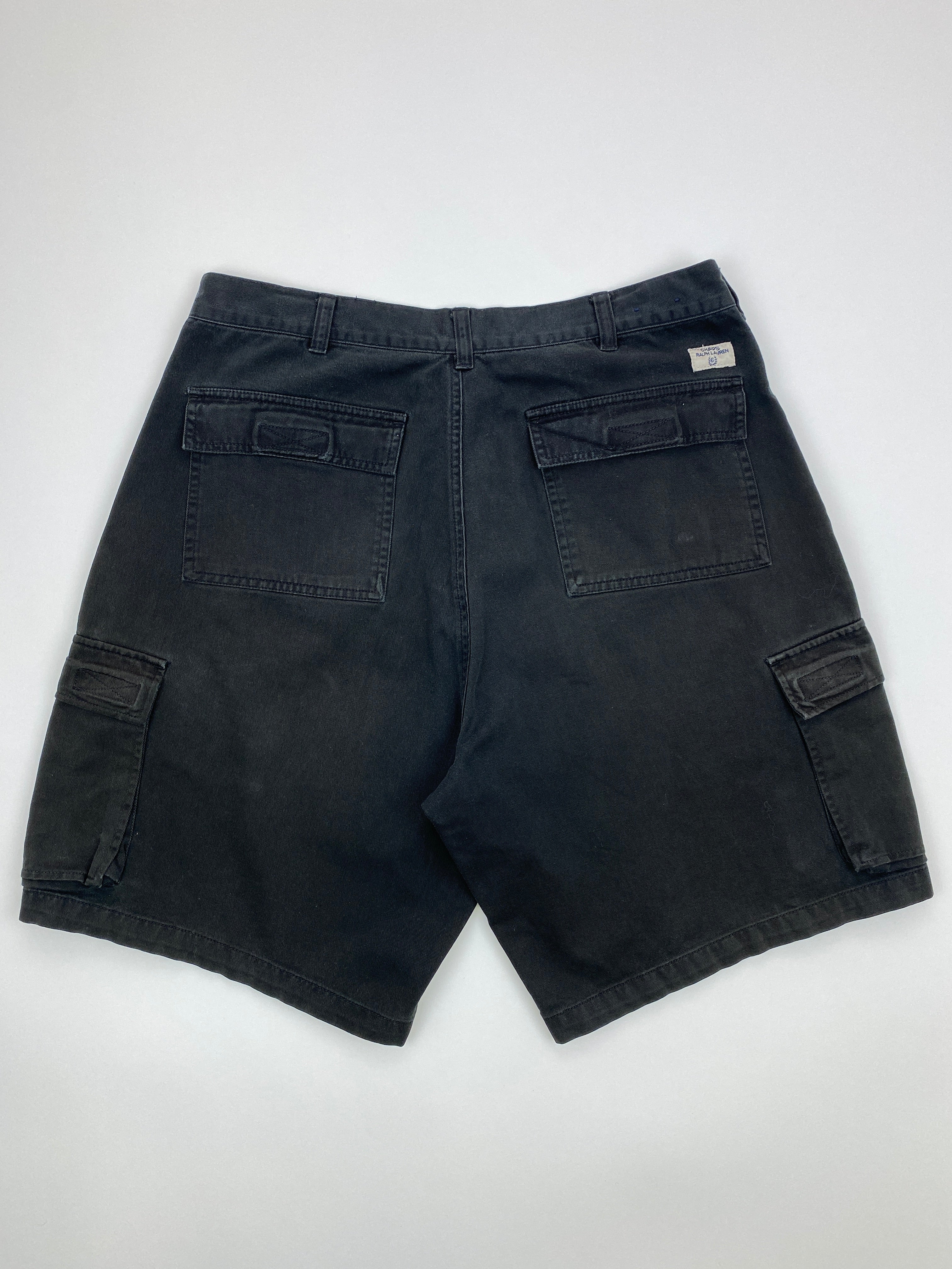 Vintage Chaps Faded Black Cargo Shorts