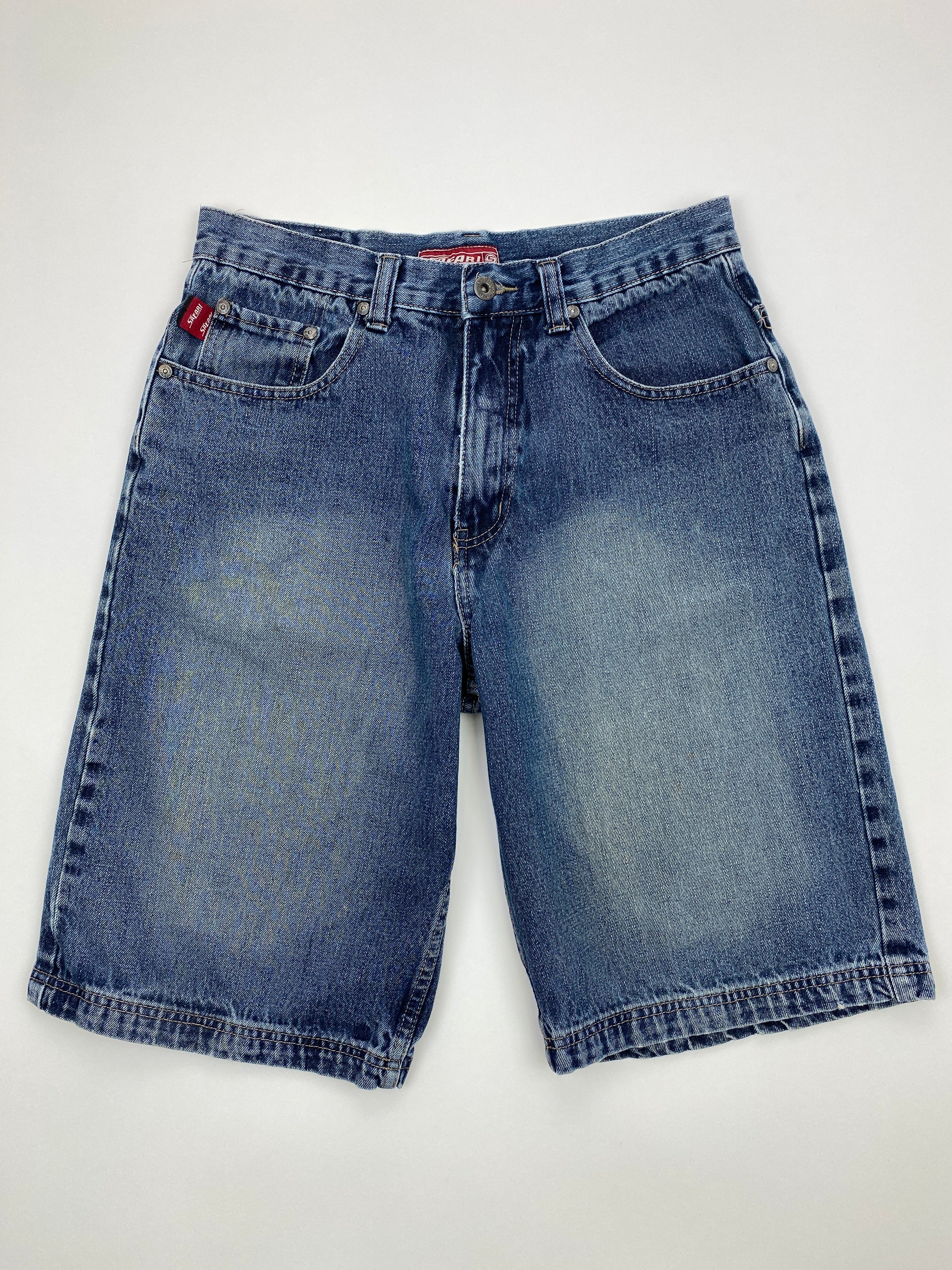 Vintage Safari Blue Denim Jean Shorts