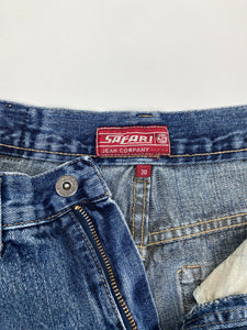 Vintage Safari Blue Denim Jean Shorts