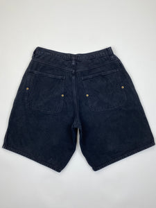 Vintage Black Workwear Denim Shorts