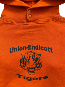 Vintage Union-Endicott Tigers Button Double Lined Russell Hoodie