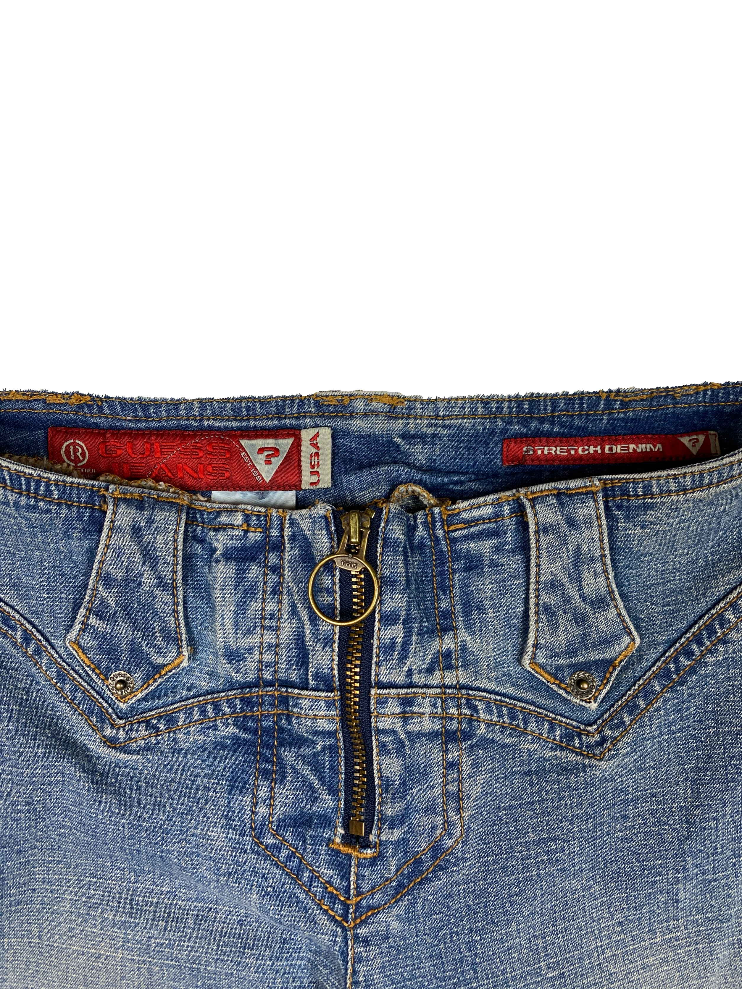 Vintage Guess Low Rise Flared Denim Jeans