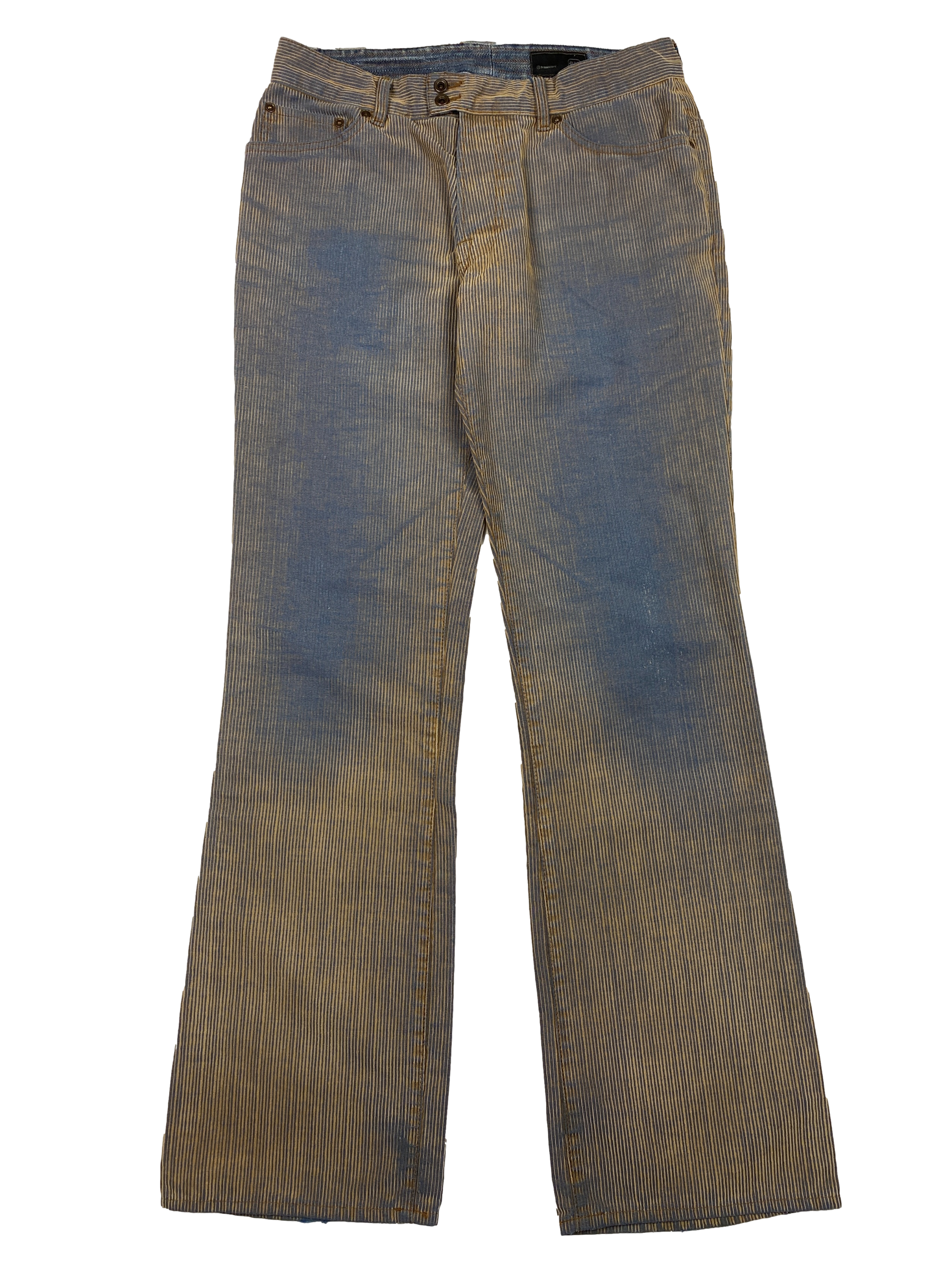 Vintage GAS Womens Ribbed Flared Jeans