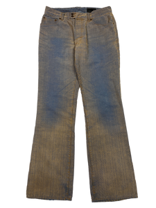 Vintage GAS Womens Ribbed Flared Jeans
