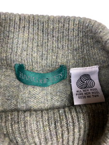 Vintage Mock Neck Green Wool Sweater