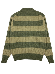 Vintage Mock Neck Green Wool Sweater