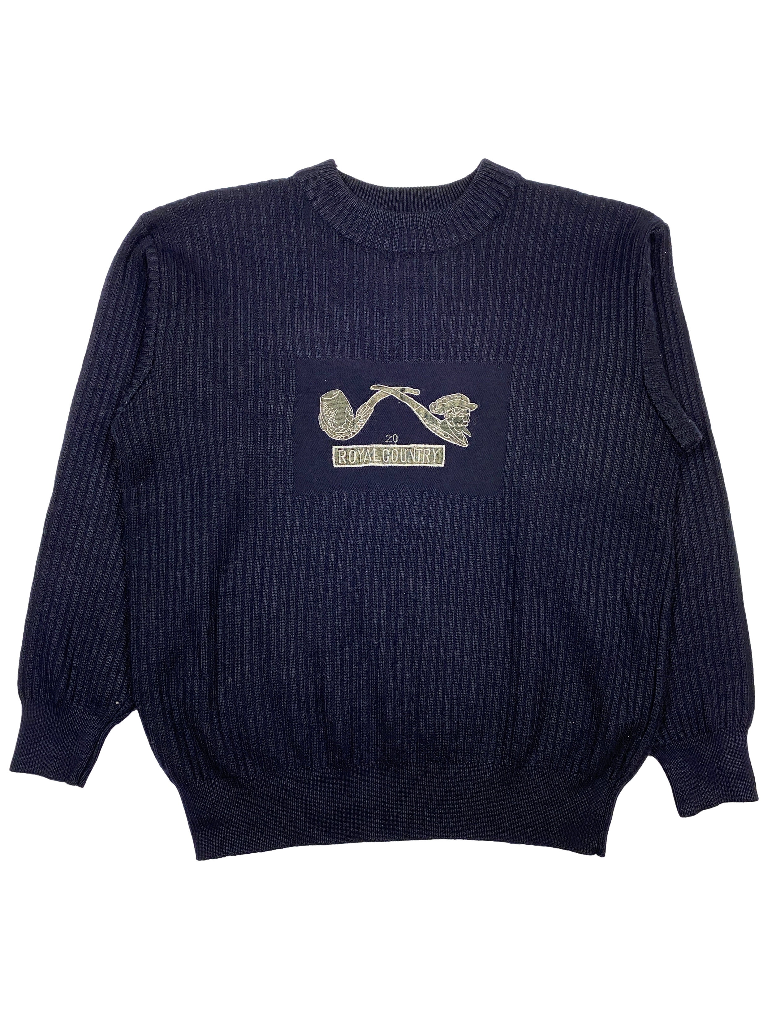 Vintage Navy 'Royal Country' Wool Sweater