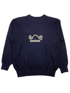 Vintage Navy 'Royal Country' Wool Sweater