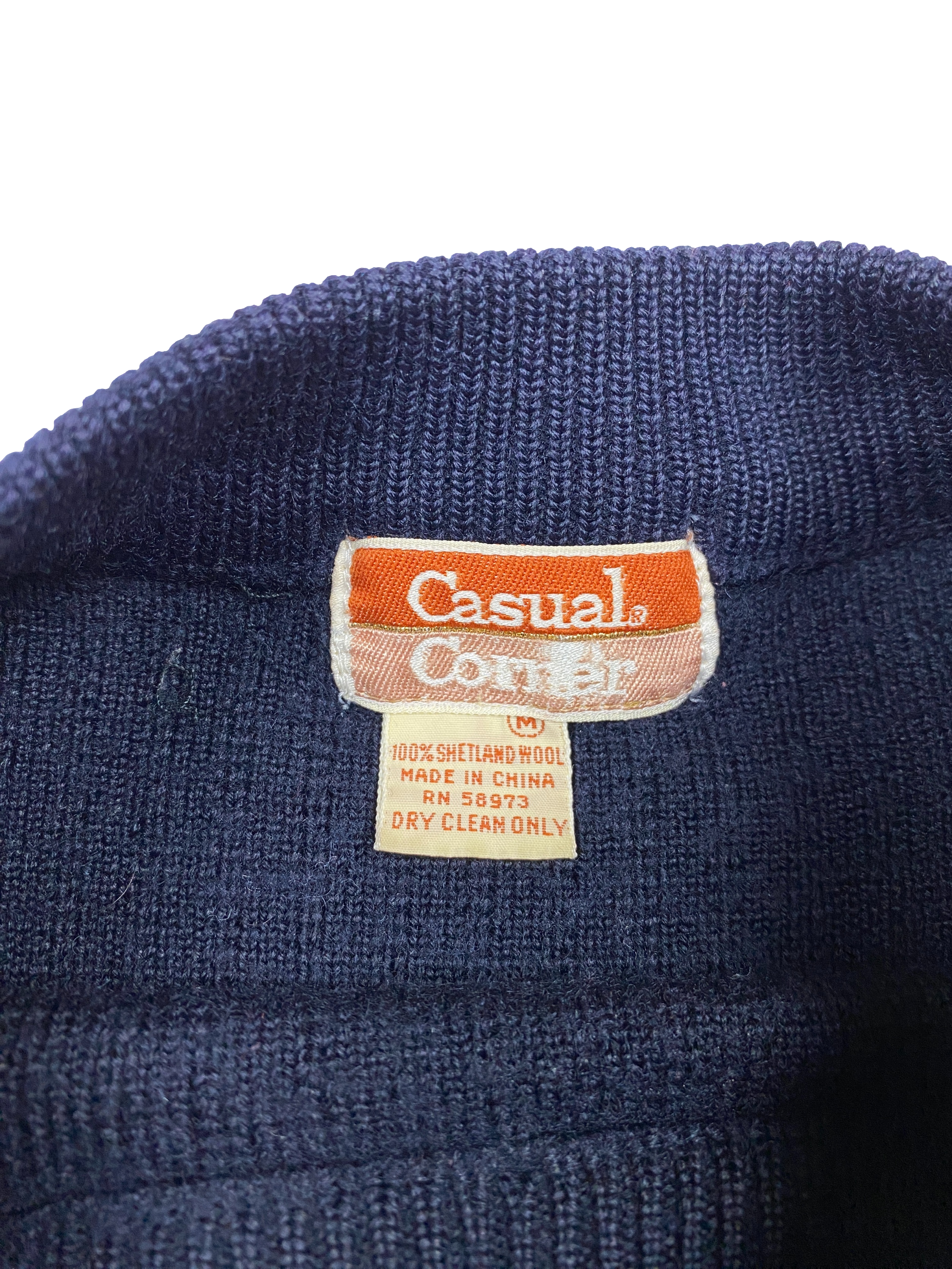 Vintage Navy 'Royal Country' Wool Sweater