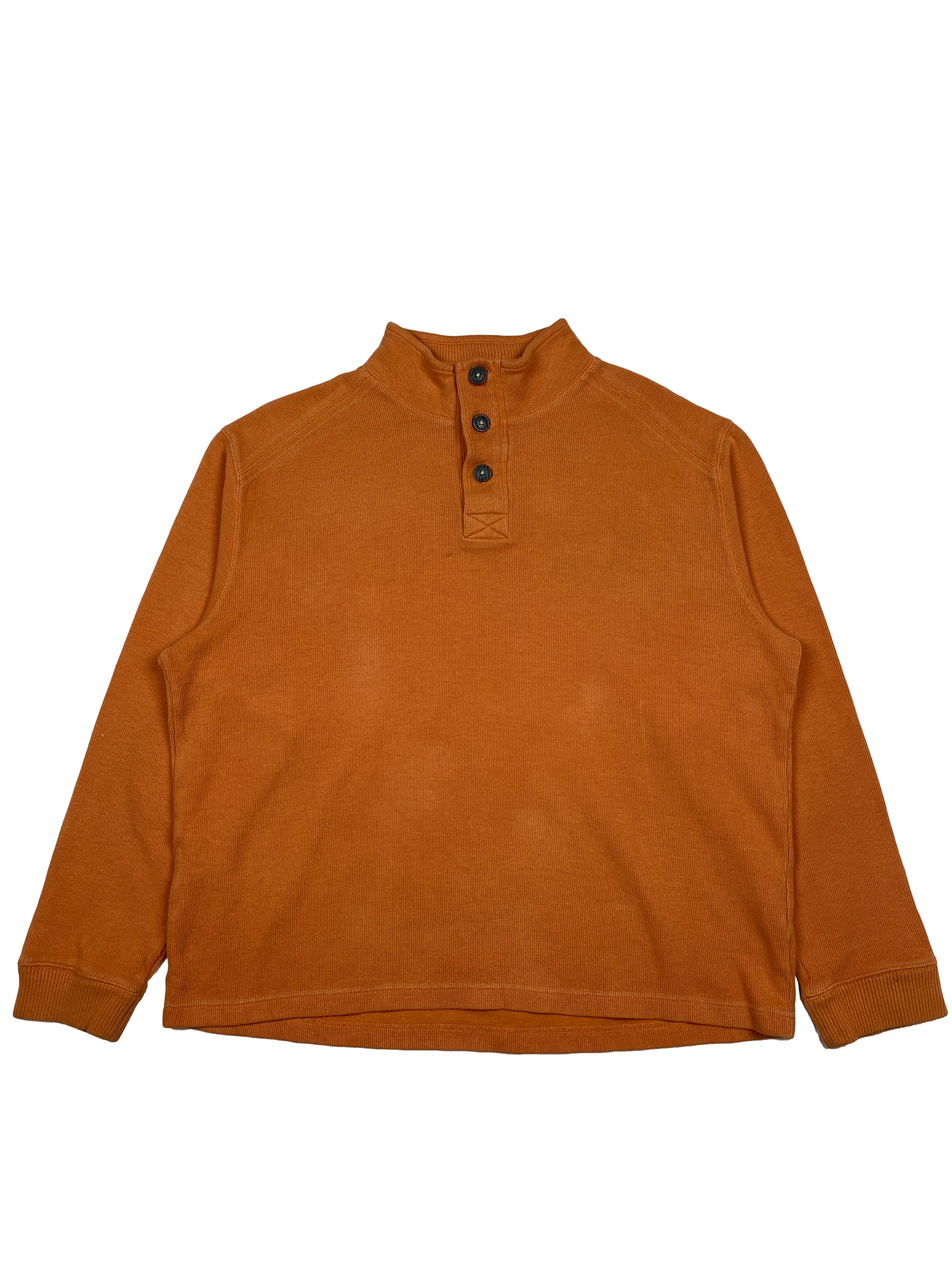 Vintage Orange 1/4 Button Down Sweater