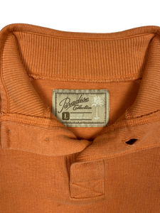 Vintage Orange 1/4 Button Down Sweater