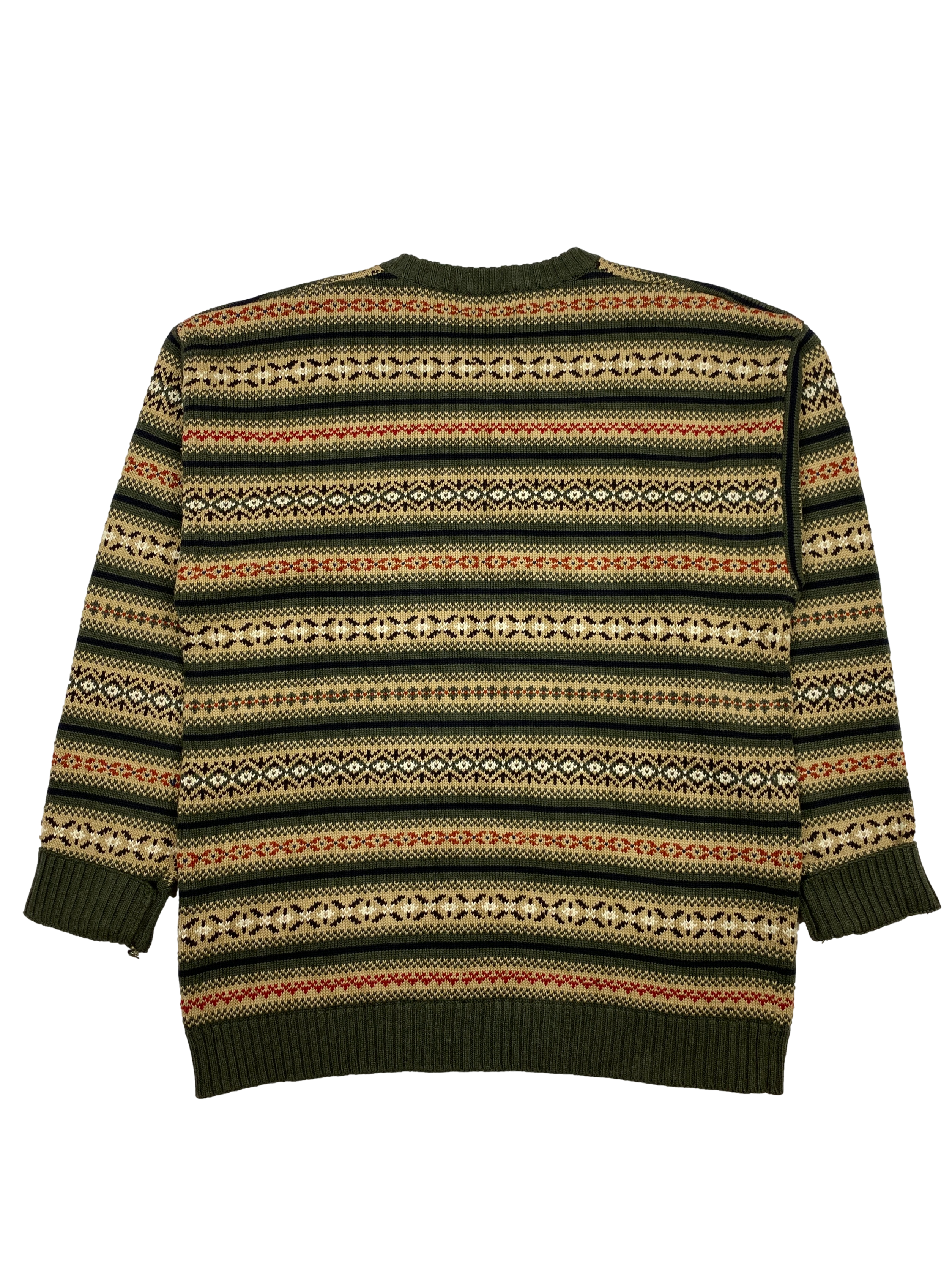 Vintage Patterned Chaps Sweater