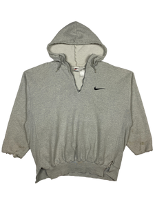 Vintage Grey Distressed Nike 1/4 Zip Hoodie