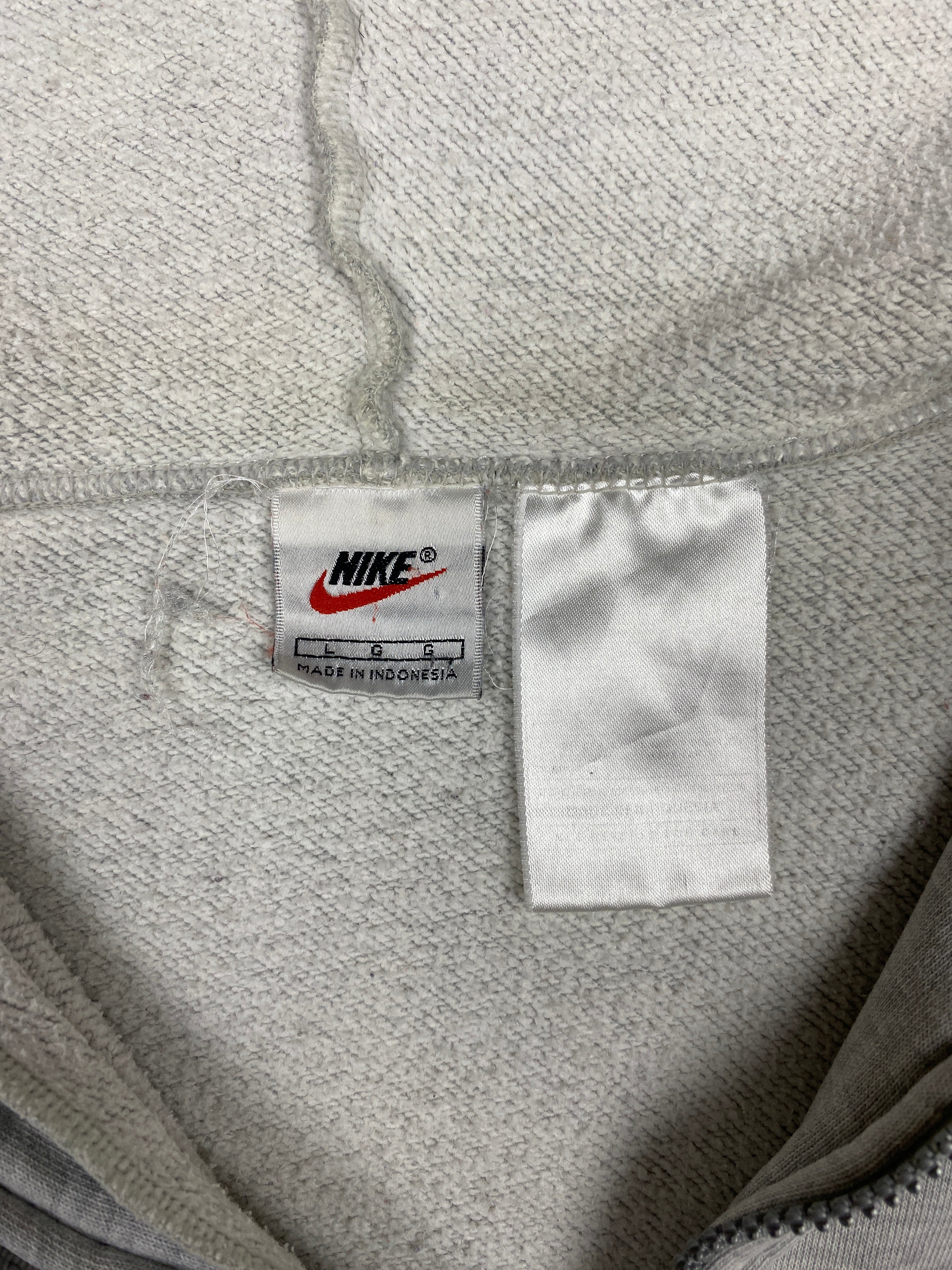 Vintage Grey Distressed Nike 1/4 Zip Hoodie