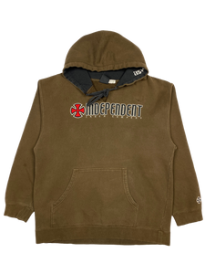 Vintage Distressed Brown Independent Hoodie