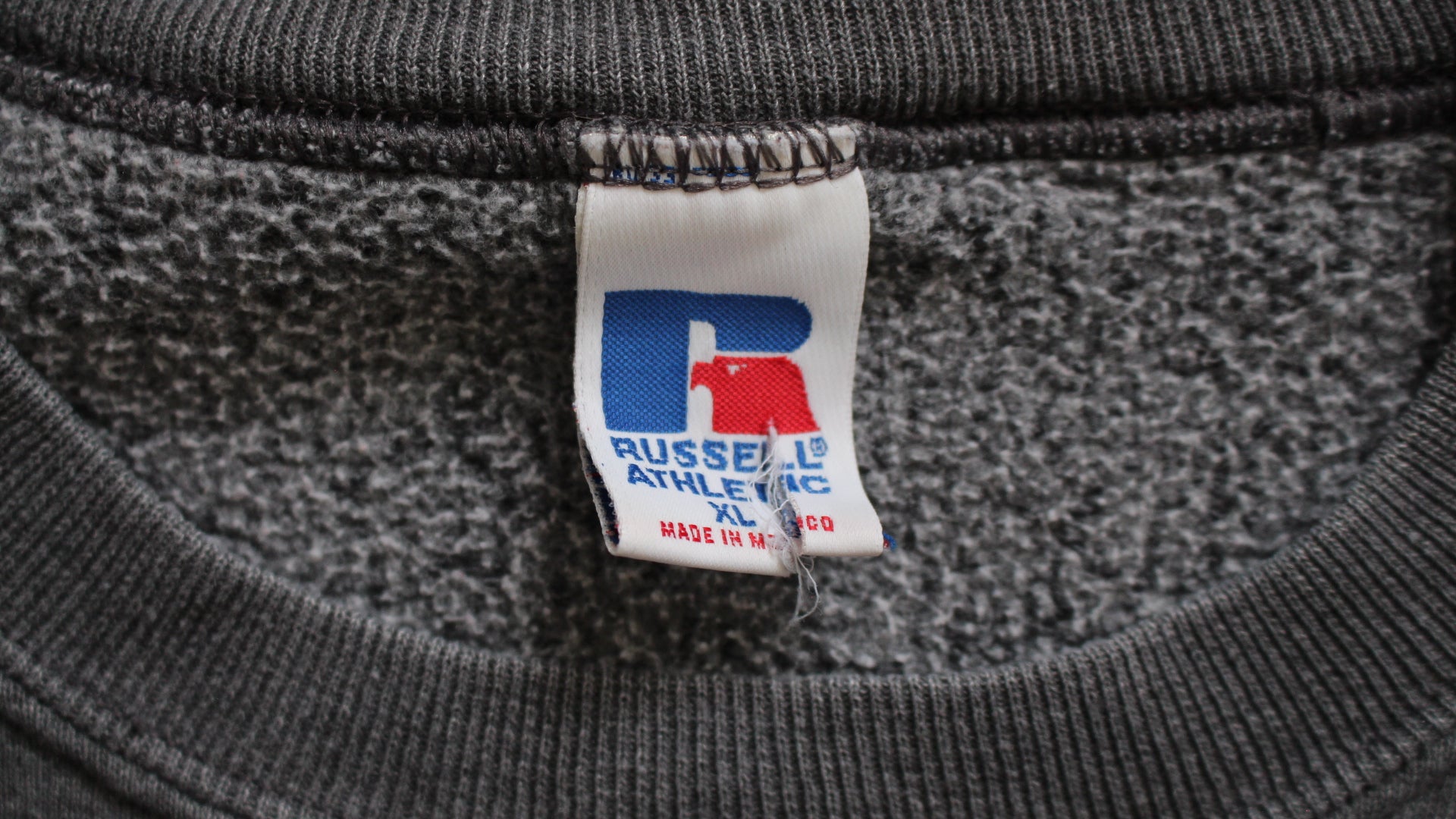 Vintage Charcoal Spellout Russell Crewneck