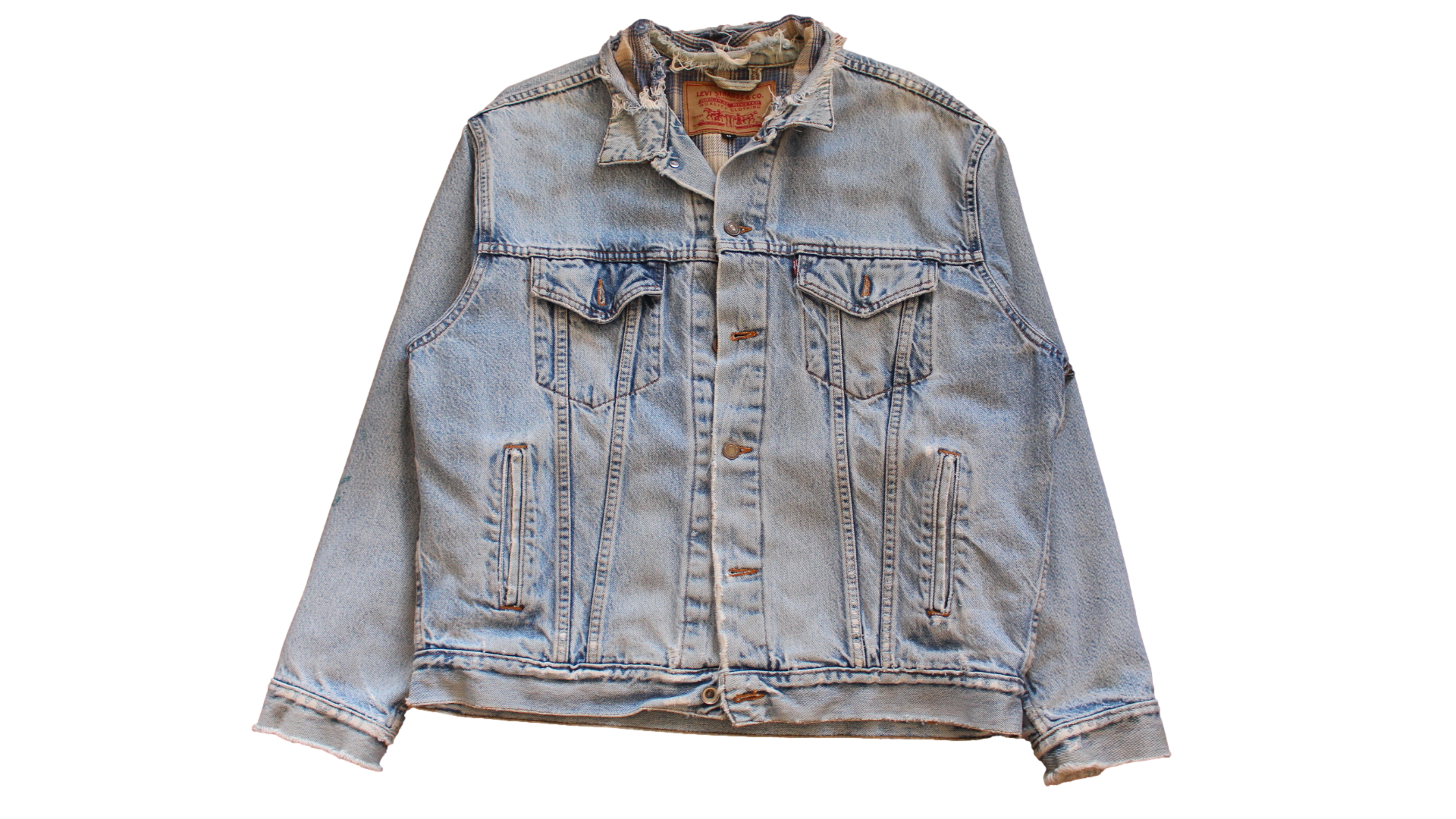 Vintage Distressed Levis Lined Denim Jacket