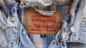 Vintage Distressed Levis Lined Denim Jacket