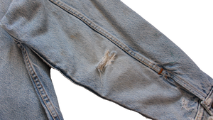 Vintage Distressed Levis Lined Denim Jacket